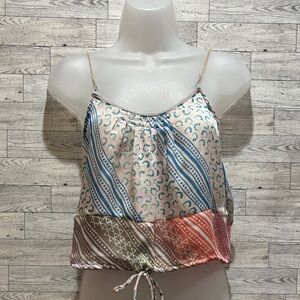 American Eagle Outfitters Blue and Pink Camisole